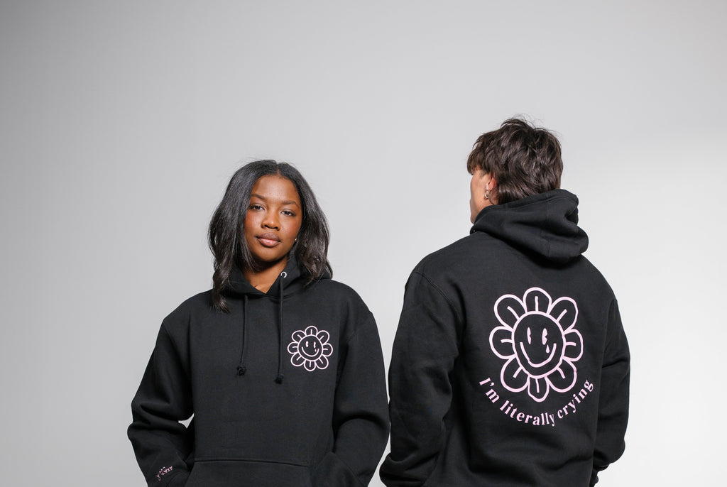 Literally Crying Single Color Hoodie