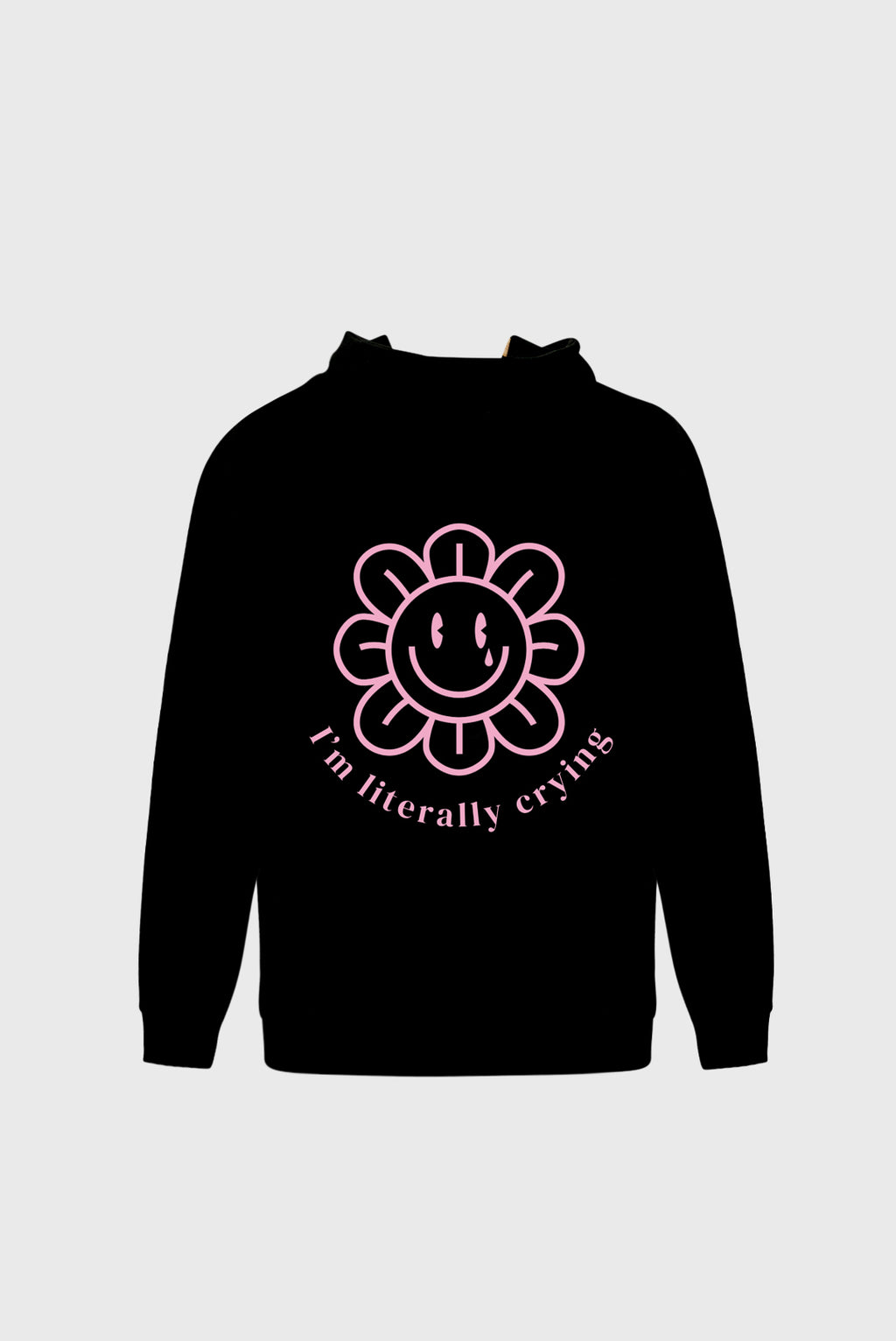 Literally Crying Single Color Hoodie