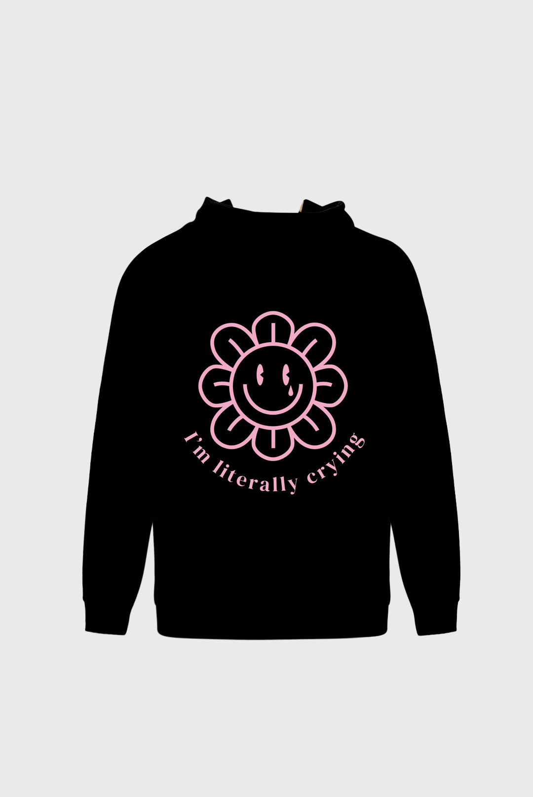 Literally Crying Single Color Hoodie